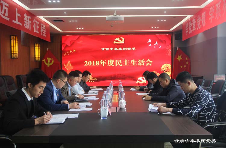 甘肅中集集團黨委召開2018年度民主生活會